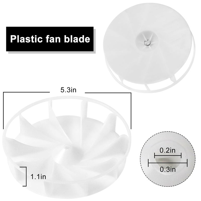 Fetechmate 99080166 BP28 Bathroom Fan Motor with Blower Wheel by Fit for Bro-an Nu-Tone 655 679 657 658 Exhaust Fan Motor 70cfm 1.4 Amp 3000RP 120V CCW (2 Pack) - Image 5
